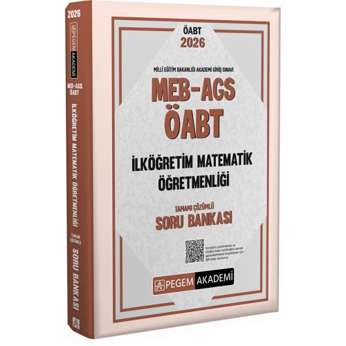 2026 MEB AGS ÖABT İlköğretim Matematik Öğretmenliği Tamamı Çözümlü Soru Bankası Pegem Akademi