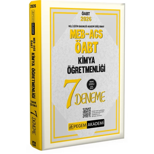 2026 MEB AGS ÖABT Kimya Öğretmenliği Tamamı Çözümlü 7 Deneme Pegem Akademi