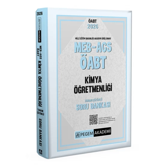 2026 MEB AGS ÖABT Kimya Öğretmenliği Tamamı Çözümlü Soru Bankası Pegem Akademi