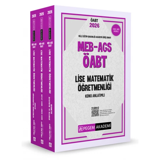 2026 MEB AGS ÖABT Lise Matematik Öğretmenliği Konu Anlatımlı (3 kitap) Pegem Akademi