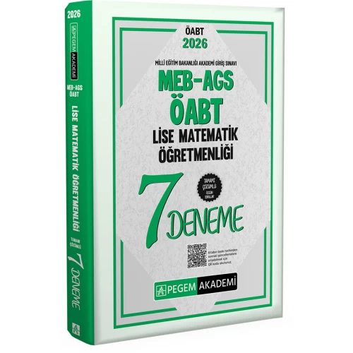 2026 MEB AGS ÖABT Lise Matematik Öğretmenliği Tamamı Çözümlü 7 Deneme Pegem Akademi