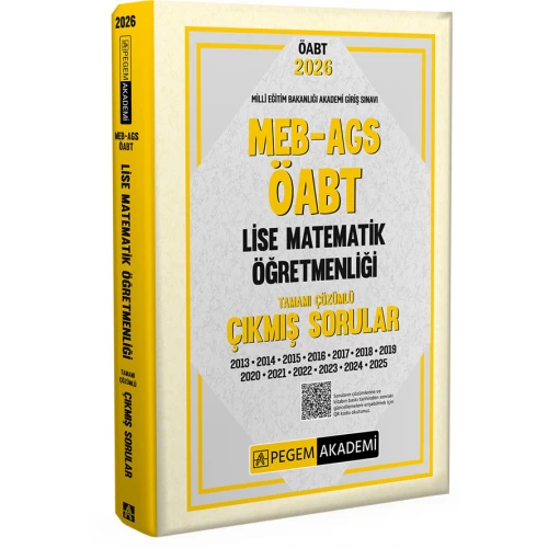 2026 MEB AGS ÖABT Lise Matematik Öğretmenliği Tamamı Çözümlü Çıkmış Sorular Pegem Akademi
