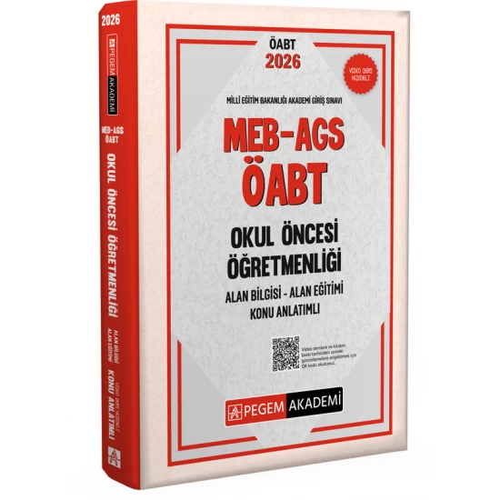 2026 MEB AGS ÖABT Okul Öncesi Öğretmenliği Alan Bilgisi - Alan Eğitimi - Konu Anlatımlı Pegem Akademi
