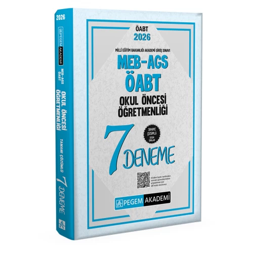 2026 MEB AGS ÖABT Okul Öncesi Öğretmenliği Tamamı Çözümlü 7 Deneme Pegem Akademi