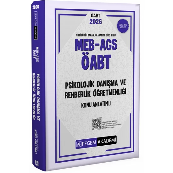 2026 MEB AGS ÖABT Psikolojik Danışma ve Rehberlik Konu Anlatımlı Pegem Akademi