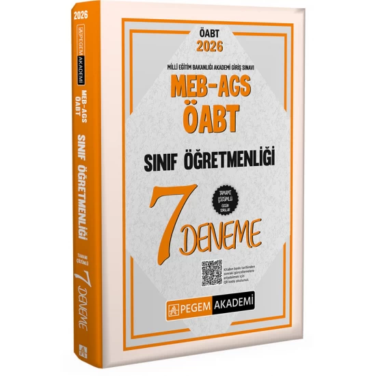 2026 MEB AGS ÖABT Sınıf Öğretmenliği Tamamı Çözümlü 7 Deneme Pegem Akademi