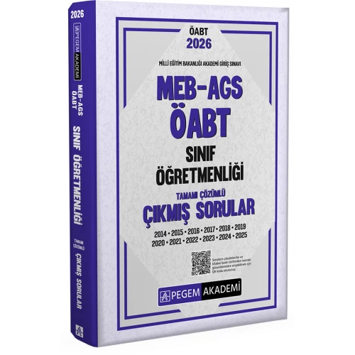 2026 MEB AGS ÖABT Sınıf Öğretmenliği Tamamı Çözümlü Çıkmış Sorular Pegem Akademi