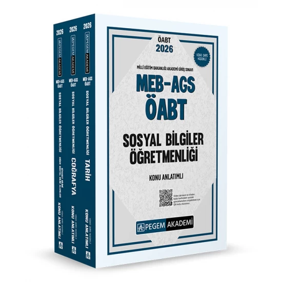 2026 MEB AGS ÖABT Sosyal Bilgiler Öğretmenliği Konu Anlatımlı (3 Kitap) Pegem Akademi