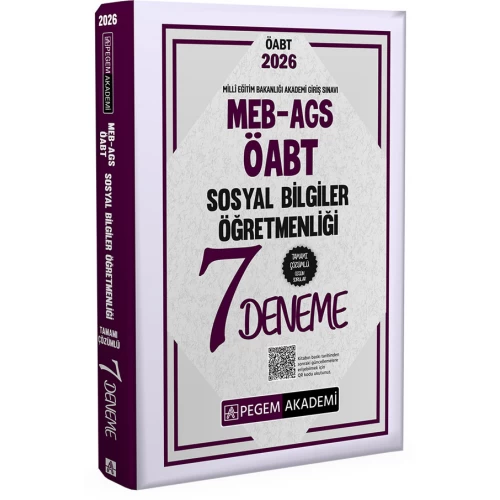 2026 MEB AGS ÖABT Sosyal Bilgiler Öğretmenliği Tamamı Çözümlü 7 Deneme Pegem Akademi