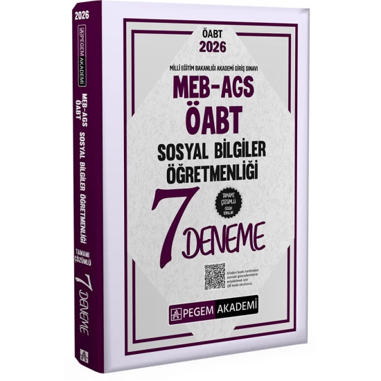 2026 MEB AGS ÖABT Sosyal Bilgiler Öğretmenliği Tamamı Çözümlü 7 Deneme Pegem Akademi