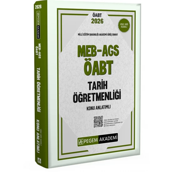 2026 MEB AGS ÖABT Tarih Öğretmenliği Konu Anlatımlı Pegem Akademi
