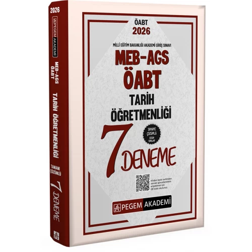 2026 MEB AGS ÖABT Tarih Öğretmenliği Tamamı Çözümlü 7 Deneme Pegem Akademi 2026 MEB AGS ÖABT Tarih Öğretmenliği Tamamı Çözümlü 7 Deneme Pegem Akademi