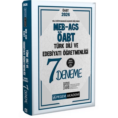 2026 MEB AGS ÖABT Türk Dili Ve Edebiyatı Öğretmenliği Tamamı Çözümlü 7 Deneme Pegem Akademi