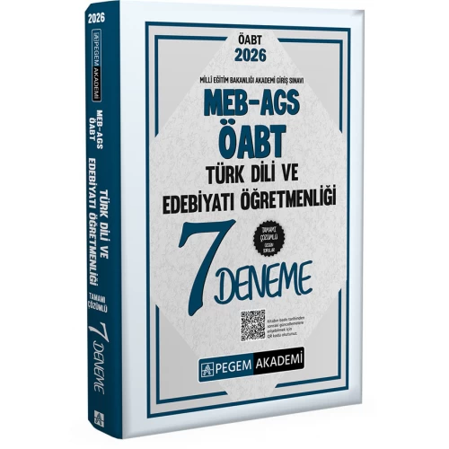 2026 MEB AGS ÖABT Türk Dili Ve Edebiyatı Öğretmenliği Tamamı Çözümlü 7 Deneme Pegem Akademi