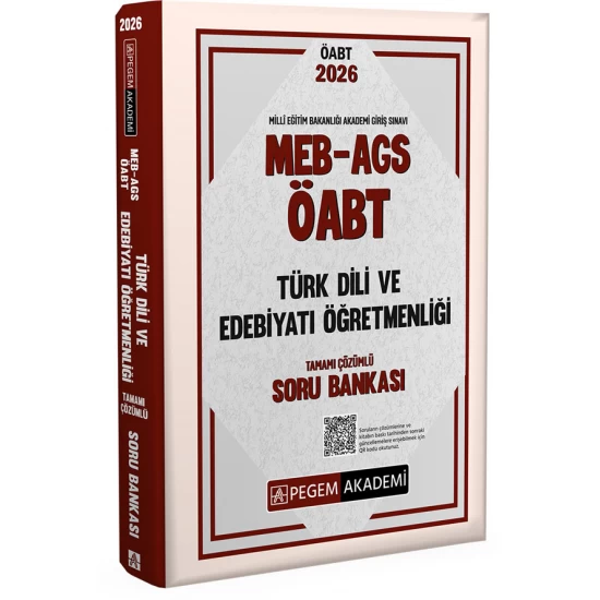 2026 MEB AGS ÖABT Türk Dili ve Edebiyatı Öğretmenliği Tamamı Çözümlü Soru Bankası Pegem Akademi