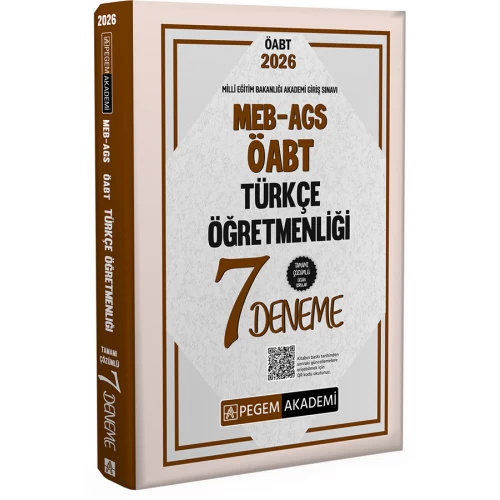 2026 MEB AGS ÖABT Türkçe Öğretmenliği Tamamı Çözümlü 7 Deneme Pegem Akademi