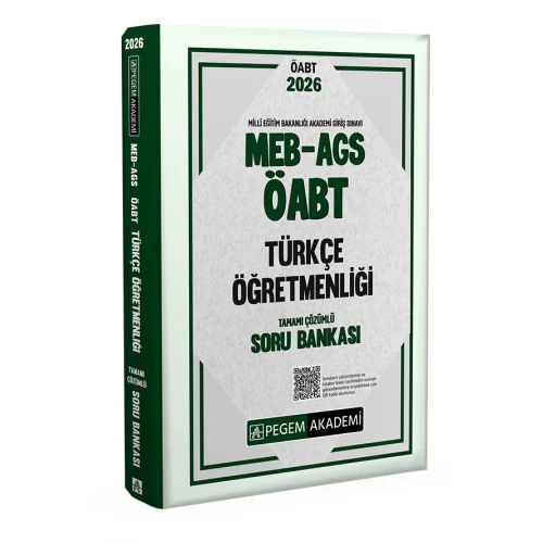 2026 MEB AGS ÖABT Türkçe Öğretmenliği Tamamı Çözümlü Soru Bankası Pegem Akademi