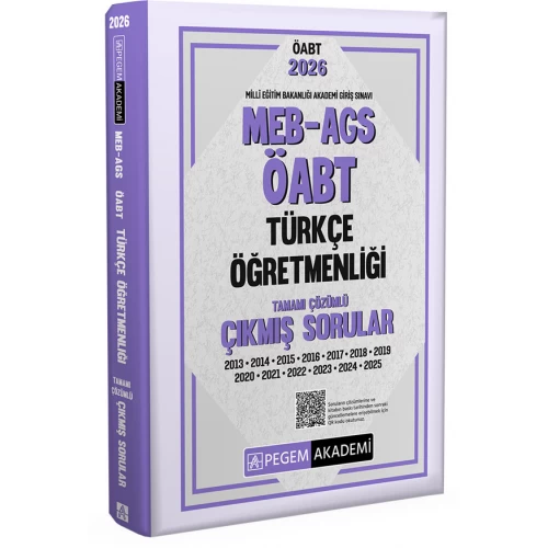2026 MEB AGS ÖABT Türkçe Öğretmenliği Tamamı Çözümü Çıkmış Sorular Pegem Akademi