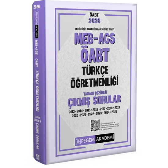 2026 MEB AGS ÖABT Türkçe Öğretmenliği Tamamı Çözümü Çıkmış Sorular Pegem Akademi
