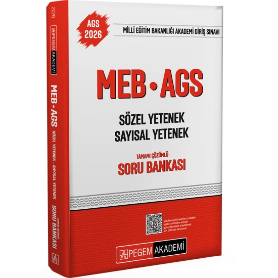 2026 MEB AGS Soru Bankası Tamamı Çözümlü Sözel Yetenek Sayısal Yetenek Pegem Akademi