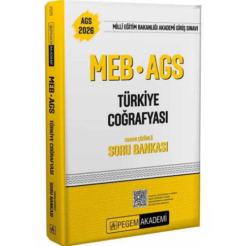 2026 MEB AGS Soru Bankası Tamamı Çözümlü Türkiye Coğrafyası Pegem Akademi