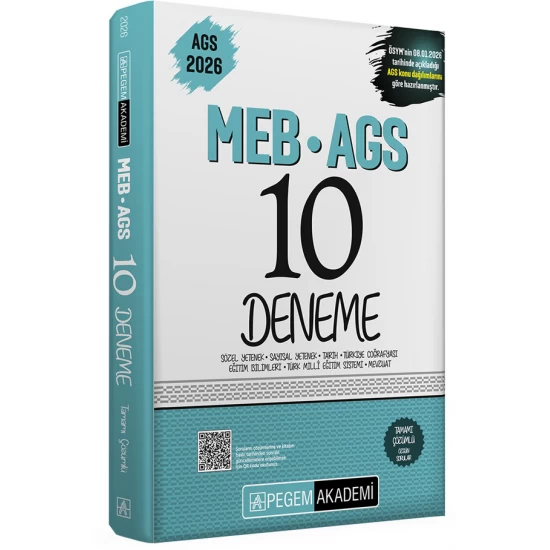 2026 MEB AGS Tamamı Çözümlü 10 Deneme Pegem Akademi