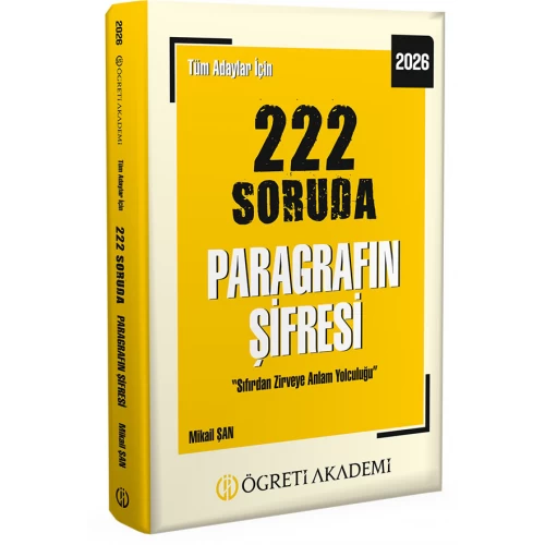 2026 Tüm Adaylar İçin 222 Soruda Paragrafın Şifresi Öğreti Akademi