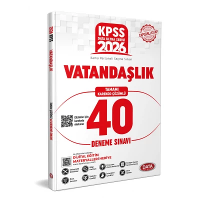 2026 KPSS Ultra Serisi Vatandaşlık 40 Deneme Sınavı Data Yayınları 2026 KPSS Ultra Serisi Vatandaşlık 40 Deneme Sınavı Data Yayınları