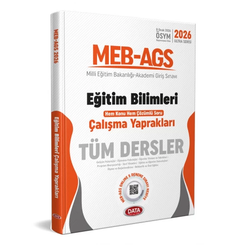 2026 MEB-AGS Eğitim Bilimleri Tüm Dersler Hem Konu Hem Çözümlü Soru Çalışma Yaprakları Data Yayınları