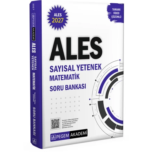 2027 ALES Sayısal Yetenek Matematik Tamamı Video Çözümlü Soru Bankası Pegem Akademi