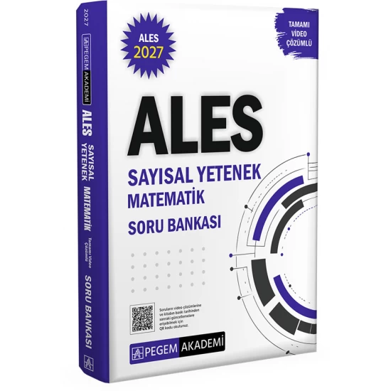 2027 ALES Sayısal Yetenek Matematik Tamamı Video Çözümlü Soru Bankası Pegem Akademi