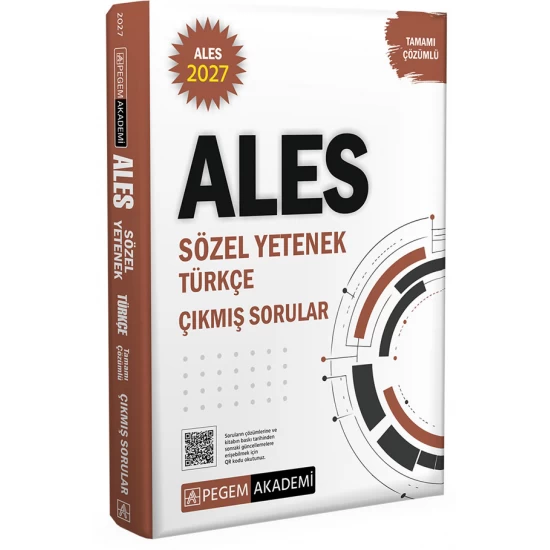 2027 ALES Sözel Yetenek Türkçe Tamamı Çözümlü Çıkmış Sorular Pegem Akademi 2027 ALES Sözel Yetenek Türkçe Tamamı Çözümlü Çıkmış Sorular Pegem Akademi