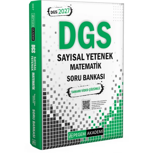 2027 DGS Sayısal Yetenek Matematik Tamamı Video Çözümlü Soru Bankası Pegem Akademi 2027 DGS Sayısal Yetenek Matematik Tamamı Video Çözümlü Soru Bankası Pegem Akademi