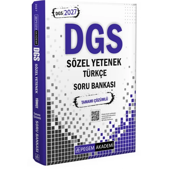 2027 DGS Sözel Yetenek Türkçe Tamamı Çözümlü Soru Bankası Pegem Akademi 2027 DGS Sözel Yetenek Türkçe Tamamı Çözümlü Soru Bankası Pegem Akademi