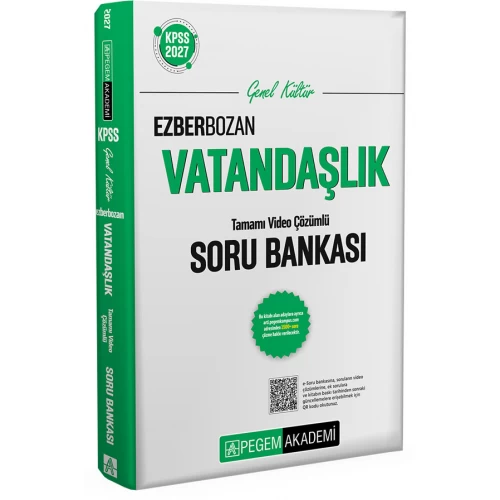 2027 KPSS Genel Kültür Ezberbozan Vatandaşlık Soru Bankası Pegem Akademi