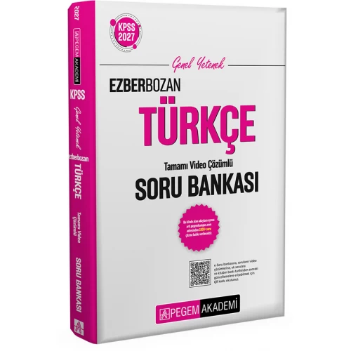 2027 KPSS Genel Yetenek Ezberbozan Türkçe Soru Bankası Pegem Akademi