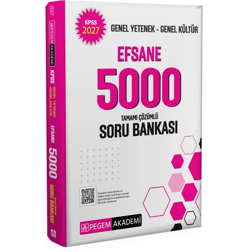 2027 KPSS Genel Yetenek Genel Kültür Efsane 5000 Soru Bankası Pegem Akademi