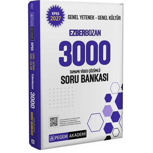 2027 KPSS Genel Yetenek Genel Kültür Ezberbozan 3000 Soru Bankası Pegem Akademi