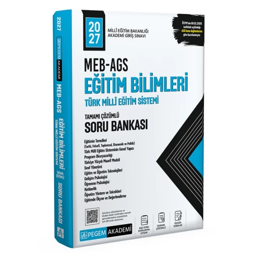 2027 MEB-AGS Eğitim Bilimleri ve Türk Millî Eğitim Sistemi Soru Bankası Pegem Akademi