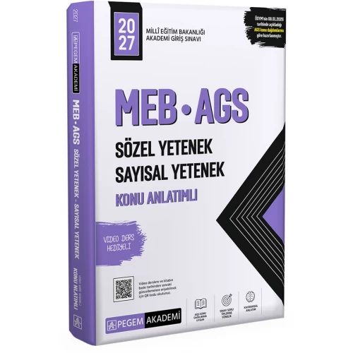 2027 MEB AGS Konu Anlatımlı Sözel Yetenek Sayısal Yetenek Pegem Akademi