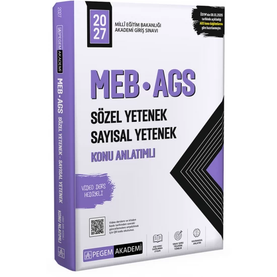 2027 MEB AGS Konu Anlatımlı Sözel Yetenek Sayısal Yetenek Pegem Akademi 2027 MEB AGS Konu Anlatımlı Sözel Yetenek Sayısal Yetenek Pegem Akademi