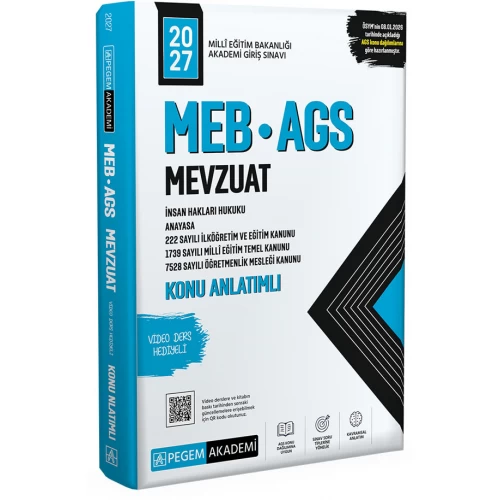 2027 MEB-AGS Mevzuat Konu Anlatımlı Pegem Akademi