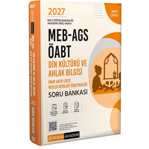 2027 MEB AGS ÖABT Din Kültürü ve Ahlak Bilgisi-İmam Hatip Lisesi Tam. Çöz. Soru Bankası Pegem Akademi