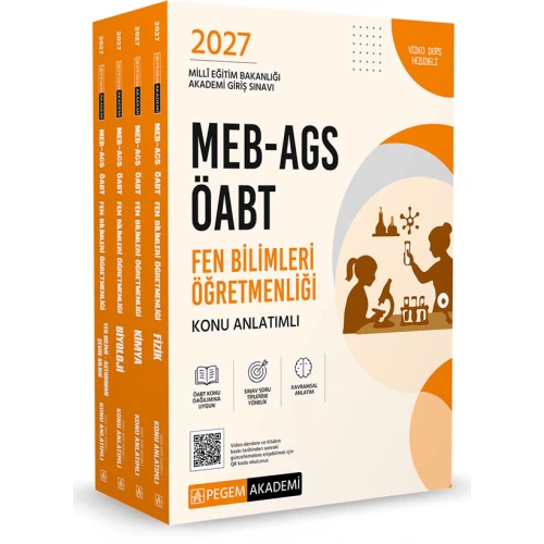 2027 MEB AGS ÖABT Fen Bilimleri Öğretmenliği Konu Anlatımlı Modüler Set (4 Kitap) Pegem Akademi 2027 MEB AGS ÖABT Fen Bilimleri Öğretmenliği Konu Anlatımlı Modüler Set (4 Kitap) Pegem Akademi