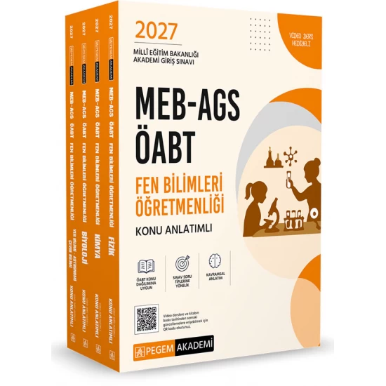 2027 MEB AGS ÖABT Fen Bilimleri Öğretmenliği Konu Anlatımlı Modüler Set (4 Kitap) Pegem Akademi 2027 MEB AGS ÖABT Fen Bilimleri Öğretmenliği Konu Anlatımlı Modüler Set (4 Kitap) Pegem Akademi
