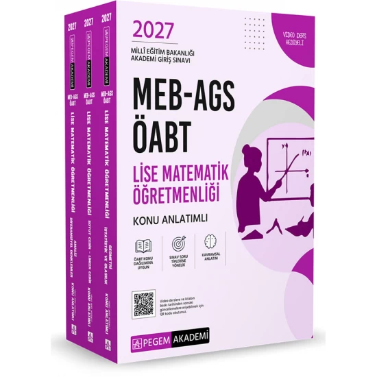 2027 MEB AGS ÖABT Lise Matematik Öğretmenliği Konu Anlatımlı (3 kitap) Pegem Akademi 2027 MEB AGS ÖABT Lise Matematik Öğretmenliği Konu Anlatımlı (3 kitap) Pegem Akademi