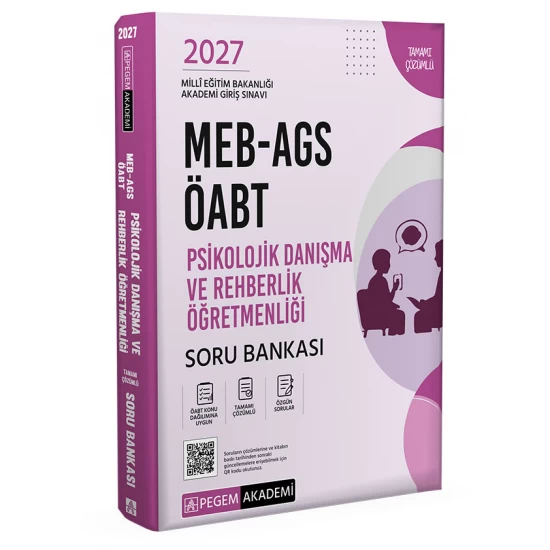 2027 MEB AGS ÖABT Psikolojik Danışma ve Rehberlik Tamamı Çözümlü Soru Bankası Pegem Akademi 2027 MEB AGS ÖABT Psikolojik Danışma ve Rehberlik Tamamı Çözümlü Soru Bankası Pegem Akademi