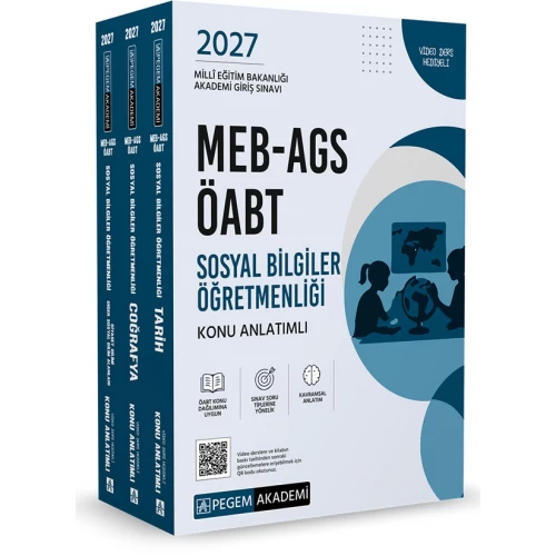2027 MEB-AGS ÖABT Sosyal Bilgiler Öğretmenliği Konu Anlatımlı (3 Kitap) Pegem Akademi