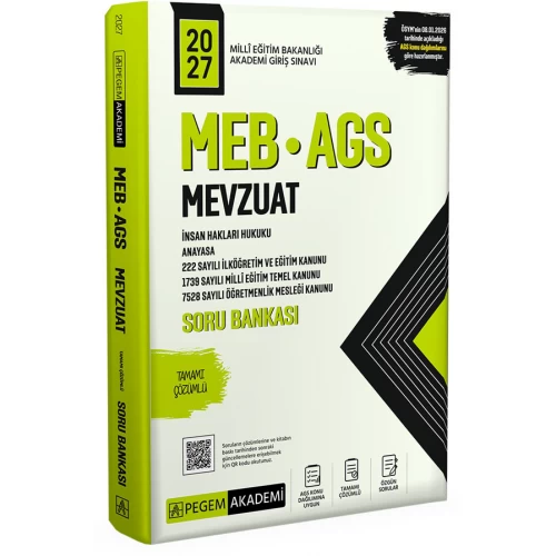 2027 MEB AGS Soru Bankası Tamamı Çözümlü Mevzuat Pegem Akademi 2027 MEB AGS Soru Bankası Tamamı Çözümlü Mevzuat Pegem Akademi