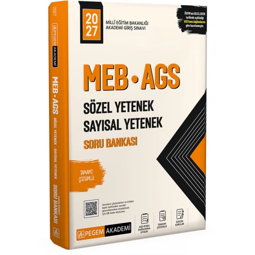 2027 MEB AGS Soru Bankası Tamamı Çözümlü Sözel Yetenek Sayısal Yetenek Pegem Akademi
